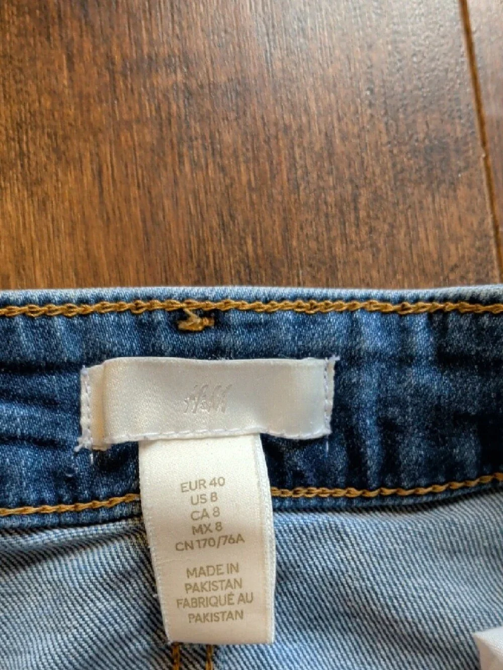 H&M Light Blue Distressed Denim Cutoff Shorts‎